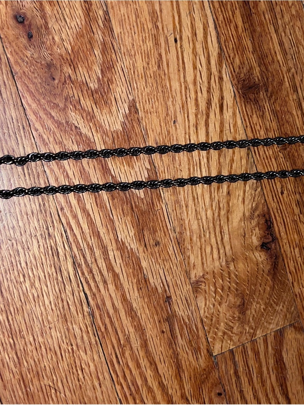 Black hematite rope chain